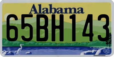 AL license plate 65BH143