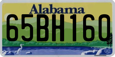 AL license plate 65BH160