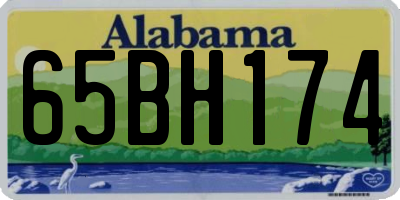 AL license plate 65BH174