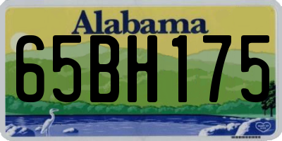 AL license plate 65BH175
