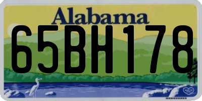 AL license plate 65BH178