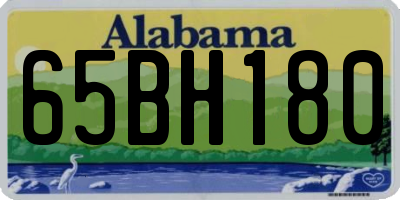 AL license plate 65BH180