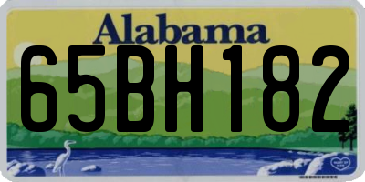 AL license plate 65BH182