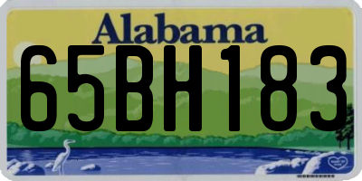 AL license plate 65BH183