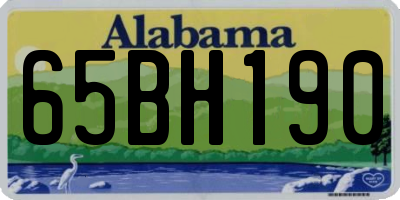 AL license plate 65BH190