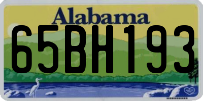 AL license plate 65BH193