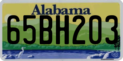 AL license plate 65BH203