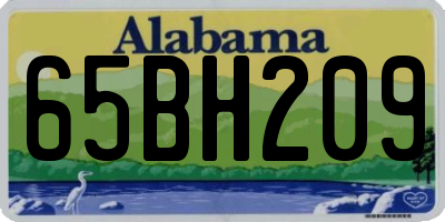 AL license plate 65BH209
