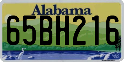 AL license plate 65BH216