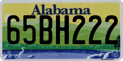 AL license plate 65BH222