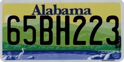 AL license plate 65BH223