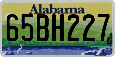 AL license plate 65BH227