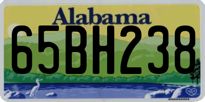 AL license plate 65BH238