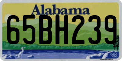 AL license plate 65BH239