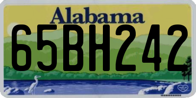 AL license plate 65BH242