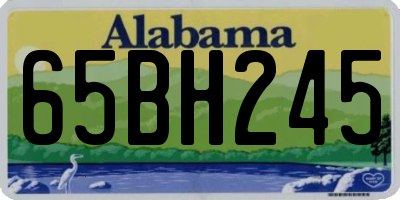 AL license plate 65BH245