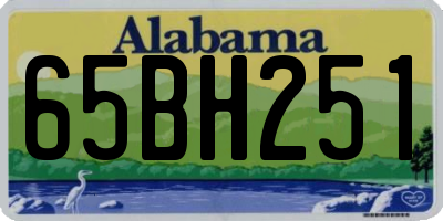 AL license plate 65BH251