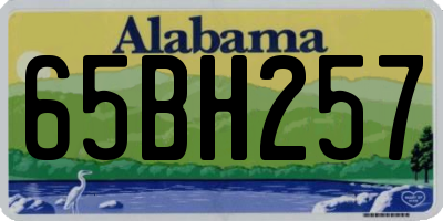 AL license plate 65BH257
