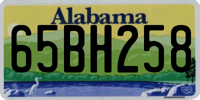 AL license plate 65BH258