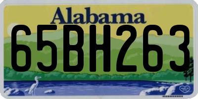 AL license plate 65BH263