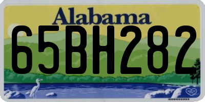 AL license plate 65BH282