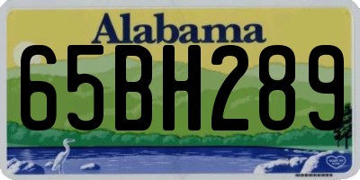 AL license plate 65BH289