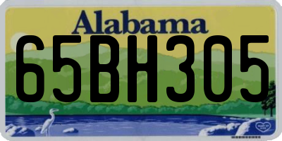 AL license plate 65BH305