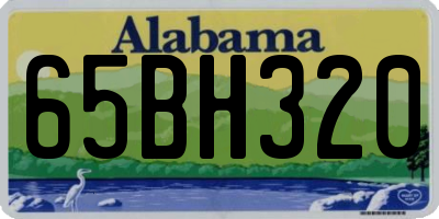 AL license plate 65BH320