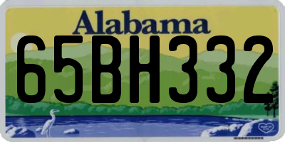 AL license plate 65BH332