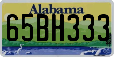 AL license plate 65BH333