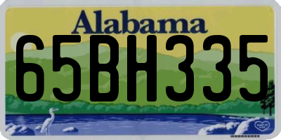 AL license plate 65BH335