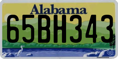 AL license plate 65BH343