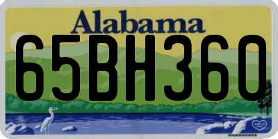AL license plate 65BH360