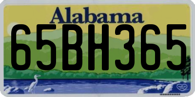 AL license plate 65BH365