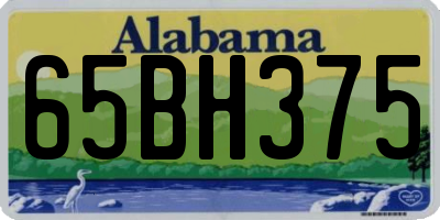 AL license plate 65BH375