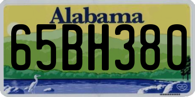 AL license plate 65BH380