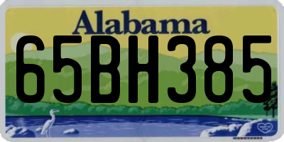 AL license plate 65BH385