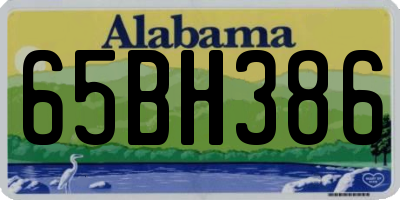 AL license plate 65BH386