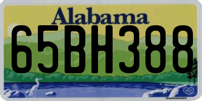 AL license plate 65BH388