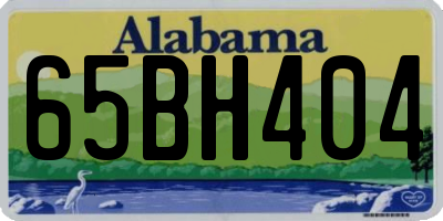 AL license plate 65BH404