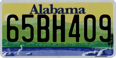 AL license plate 65BH409