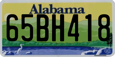 AL license plate 65BH418