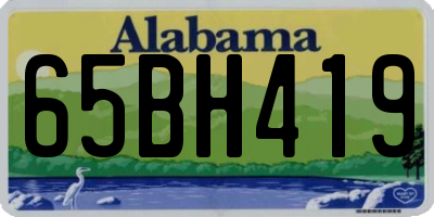 AL license plate 65BH419