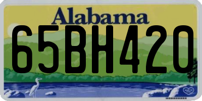 AL license plate 65BH420