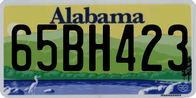 AL license plate 65BH423