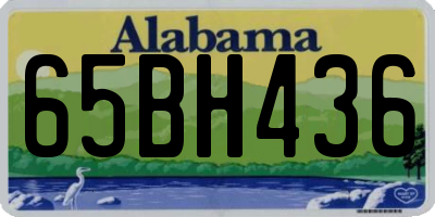 AL license plate 65BH436