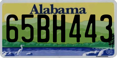 AL license plate 65BH443