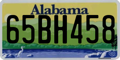 AL license plate 65BH458