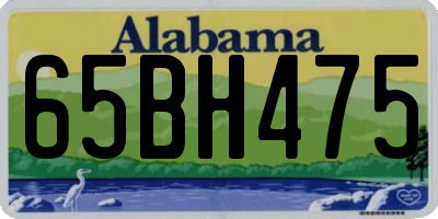 AL license plate 65BH475