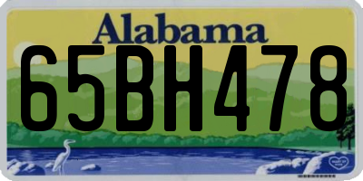 AL license plate 65BH478